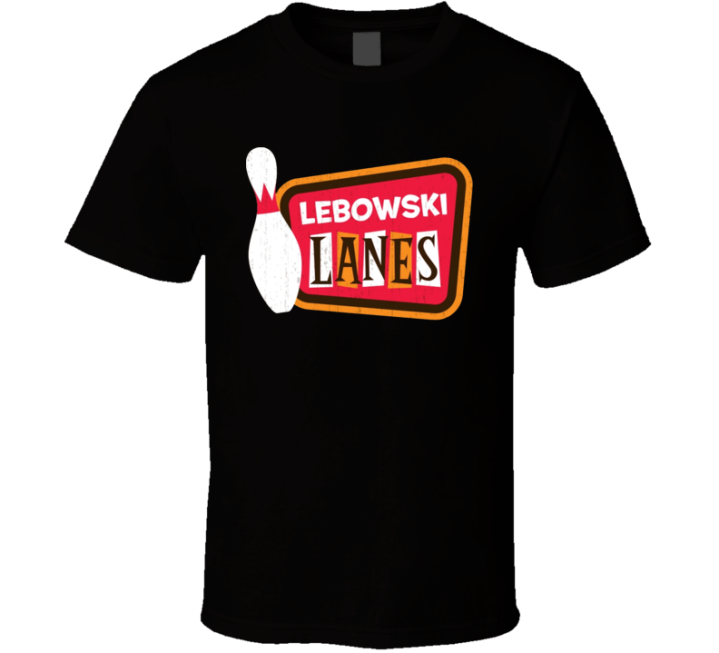 The Big Lebowski Lanes Bowling Ball Parody T Shirt