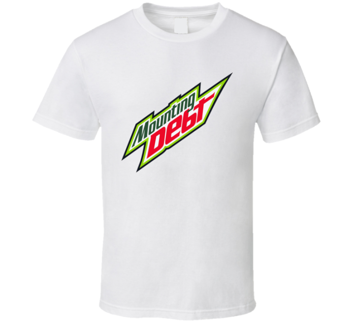 Mounting Debt Mountain Dew Parody T Shirt