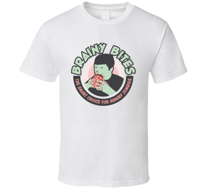 Brainy Bites Zombie Tv Movie Parody T Shirt