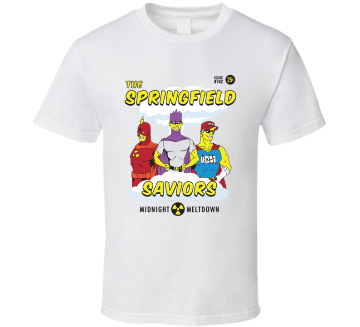 Springfield Saviors Midnight Meltdown Simpsons Parody T Shirt