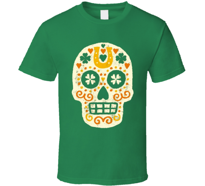 Sugar Skull St Patrick's Day T Shirt