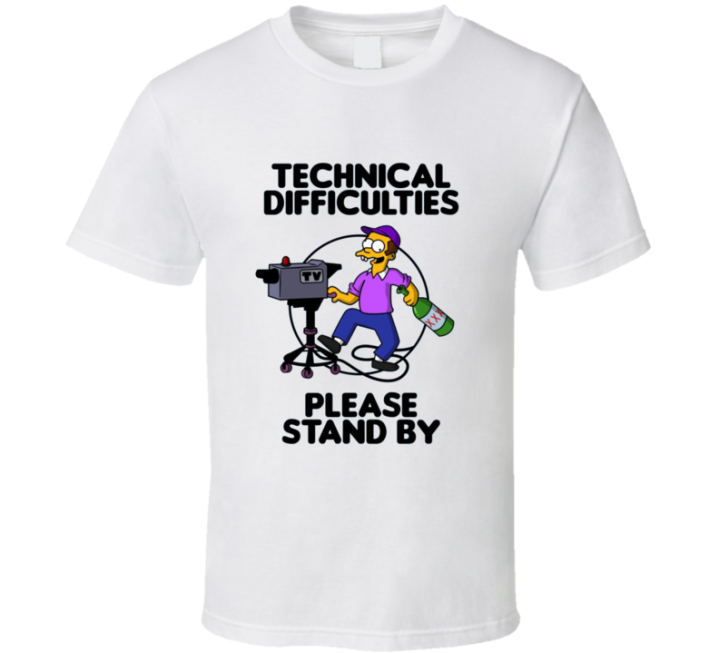 Technical Difficultires Please Stand By Dj Podcast T Shirt