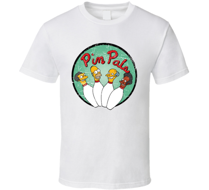 Pin Pals Pen Pal Bowling Simpsons Parody T Shirt