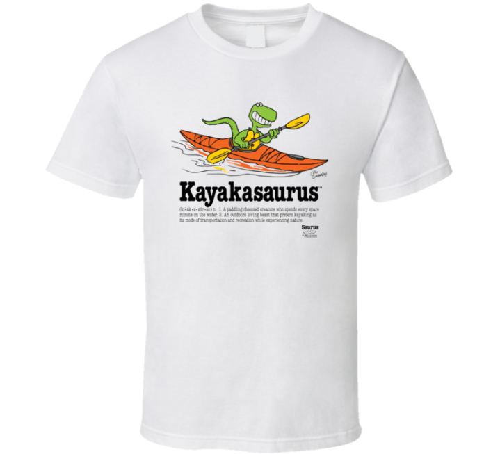 Kayakasaurus 80s 90s Retro Vintage Saurus Gang Dino Gift T Shirt