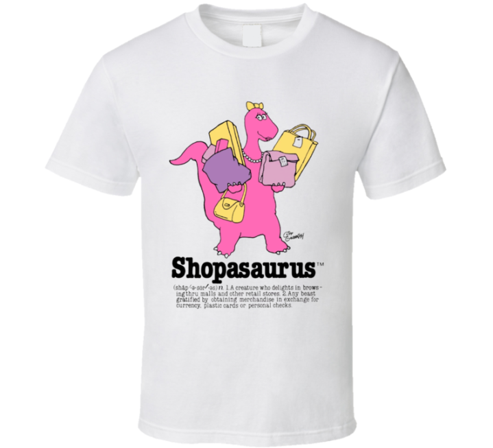 Shopasaurus 80s 90s Retro Vintage Saurus Gang Dino Mother's Day G