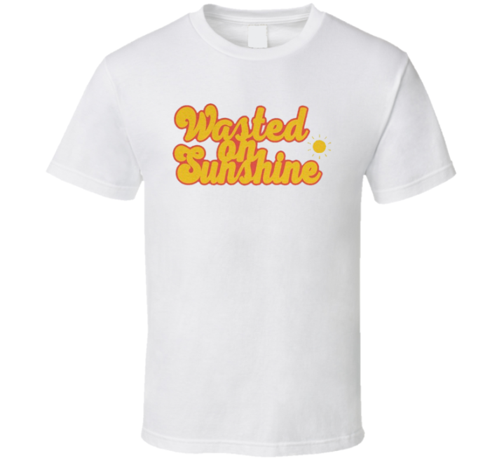 Wasted On Sunshine 80s 90s Retro Summer T Shirt