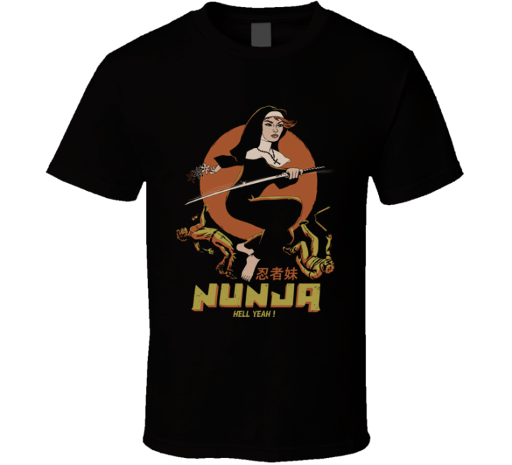 Nunja Hell Yeah Nun Parody T Shirt