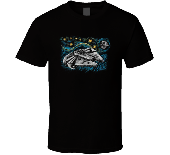 Star Wars Starry Night Falcon 77 T Shirt