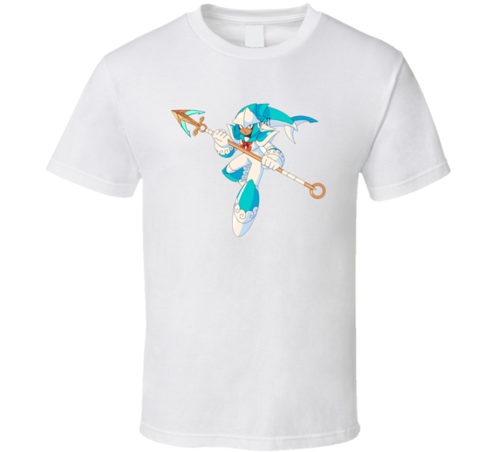 Megaman Shark Woman Crossover T Shirt