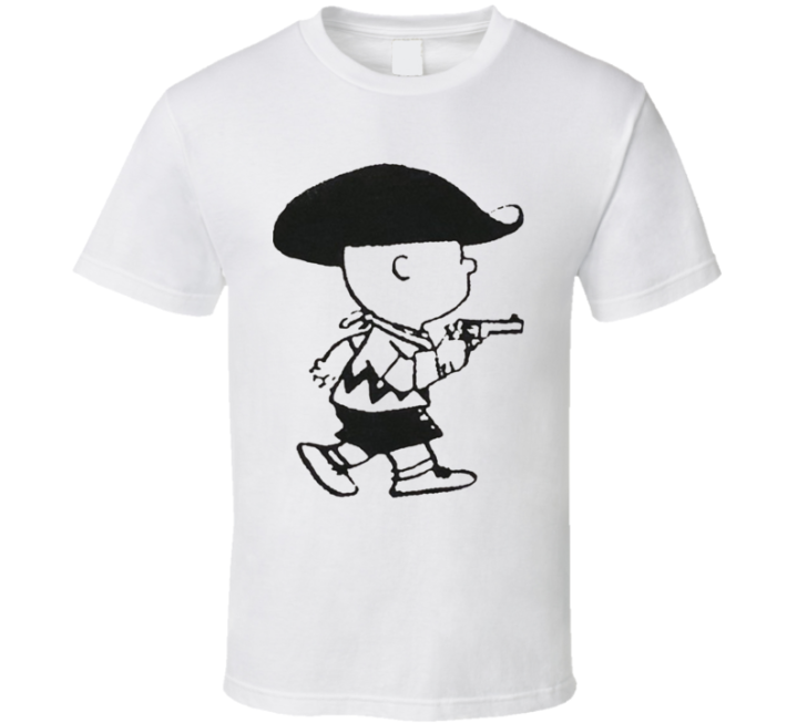 Charlie Brown Cowboy Pistol Peanuts T Shirt