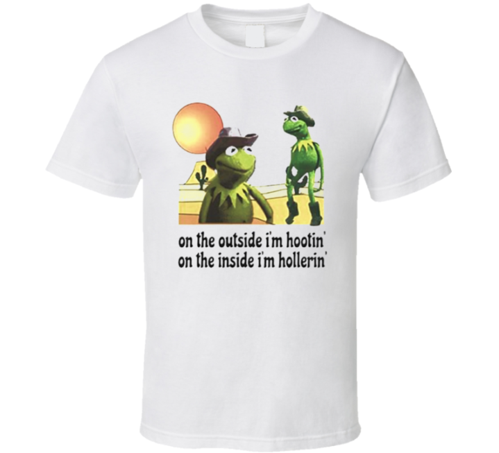 Kermit Hootin And Hollerin Meme T Shirt