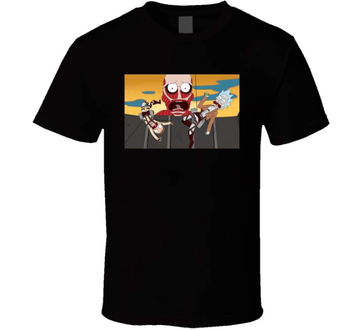 Rick Morty Attack On Titan Parody T Shirt