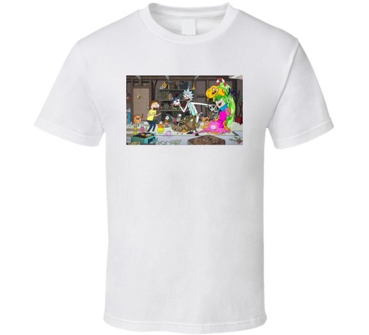 Adventure Time Rick Morty Parody T Shirt