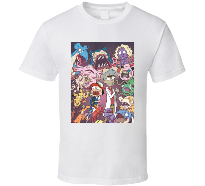 Pokemon Rick Morty Nightmare Fuel Parody T Shirt