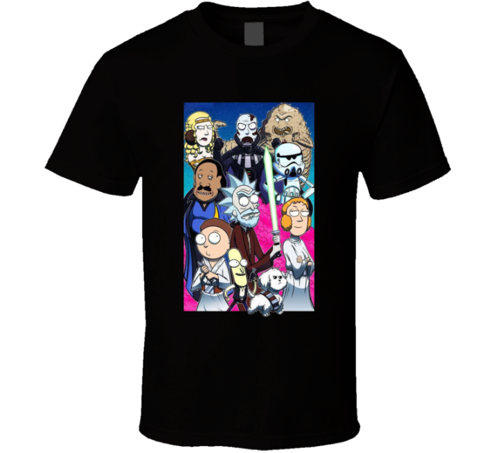 Star Wars Rick Morty Parody T Shirt