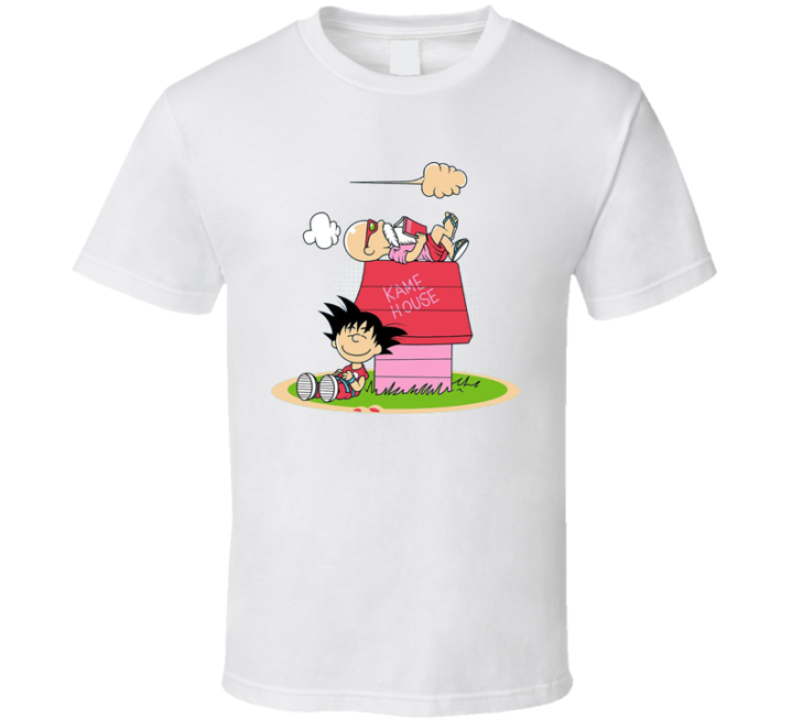 Kame House Roshi Dbz Snoopy Peanuts Parody T Shirt