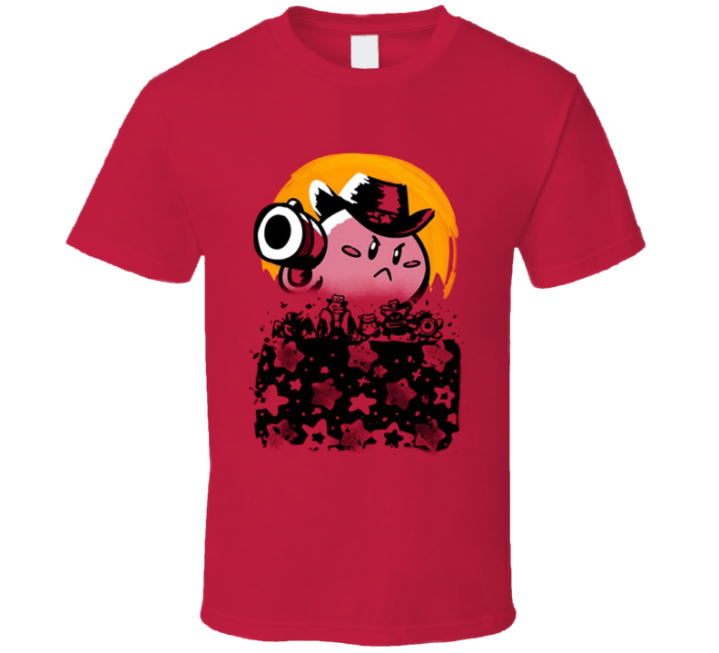 Kirby Shoot Out Cowboy Parody T Shirt