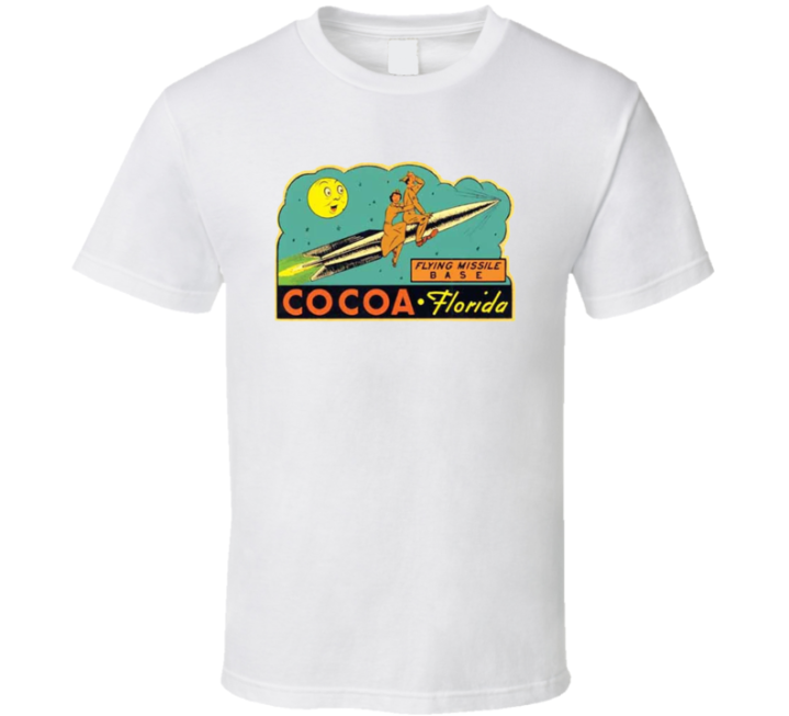 Cocoa Beach Florida Flying Missle Base Vintage T Shirt