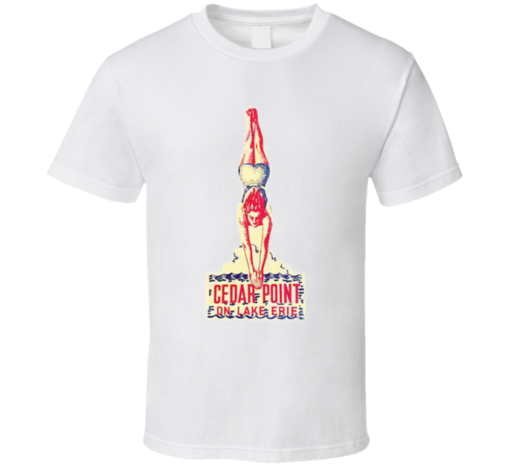 Cedar Pointon Lake Erie Vintage Retro T Shirt