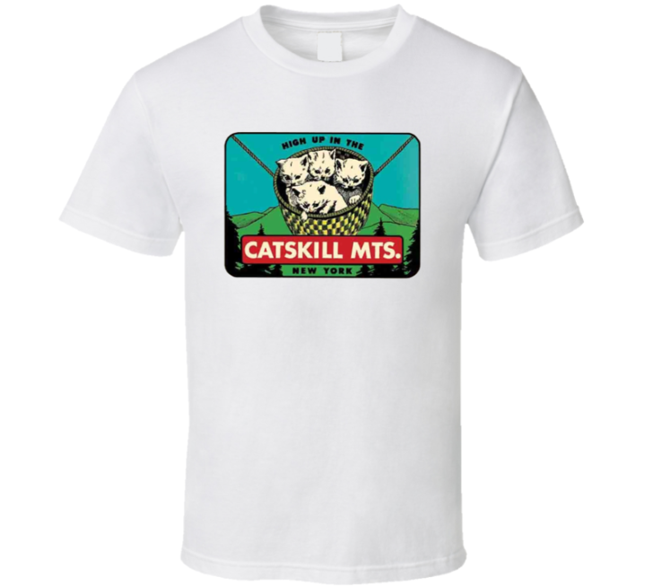 High Up In The Catskill Mts New York Vintage Retro T Shirt