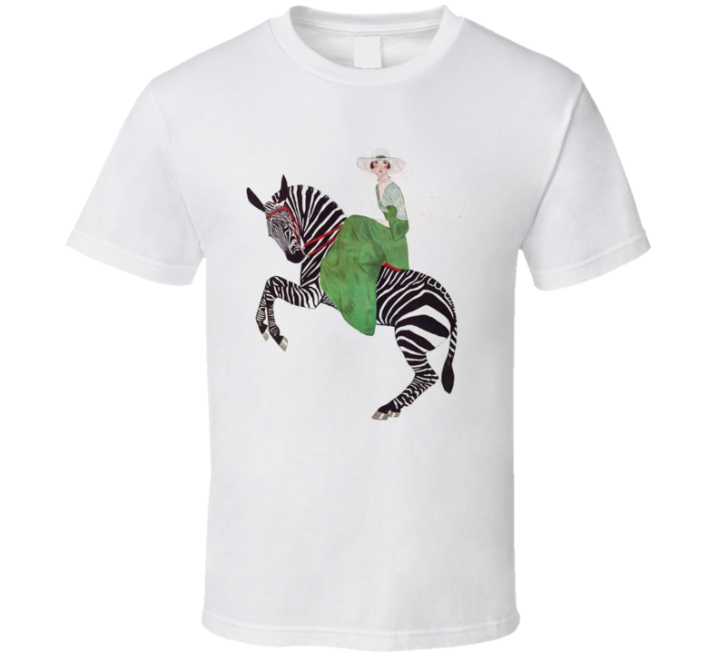 Zebra Horse Riding Summer Outfit T Shirt