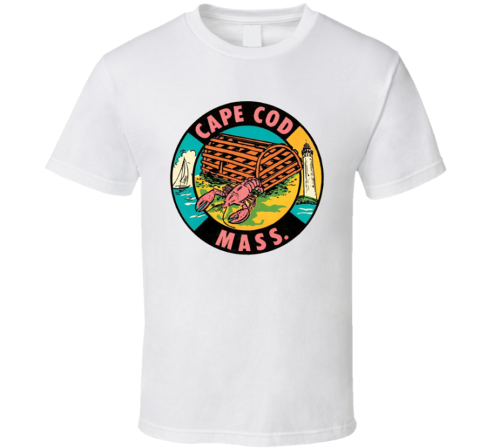 Cape Cod Massachusetts Lobster Vintage Retro T Shirt