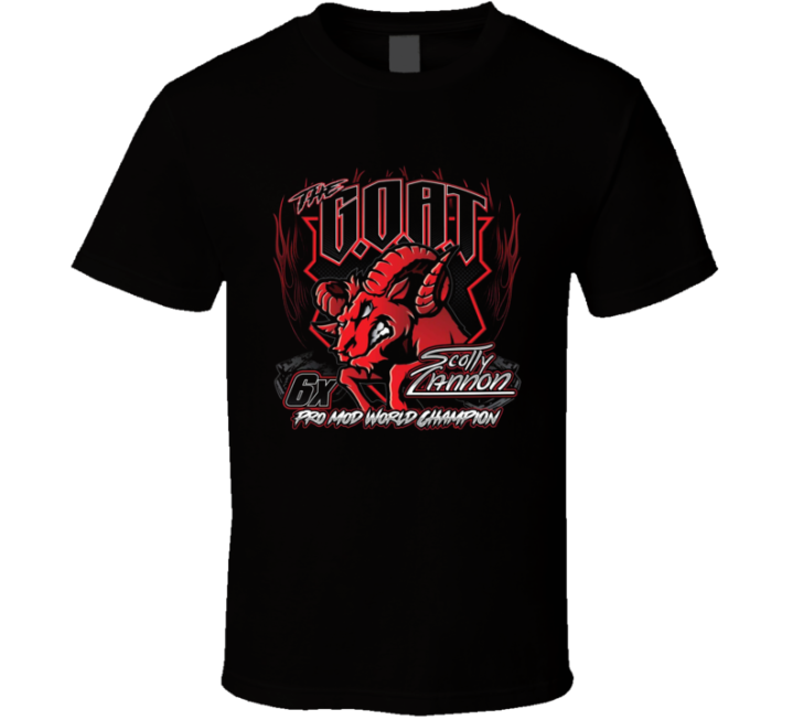 Scolly Cannon Goat Drag Racing World Champion T Shirt