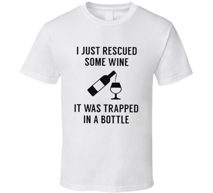 Just Rescued Some Wine Trapped In A Bottle Lucifer T Shirt