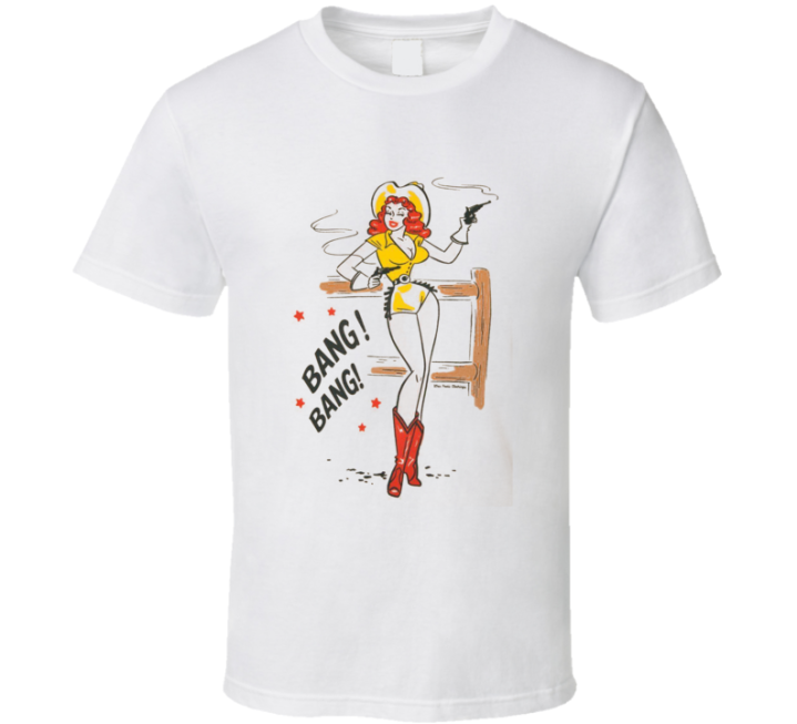 Bang Bang Cowgirl Horse Riding Cowboy T Shirt