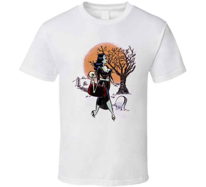 Cemetry Stroll Halloween Summer Outfit T Shirt