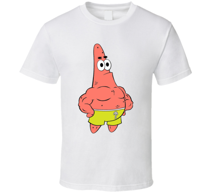 Patrick Star Bodybuilder Powerlifter Gym T Shirt