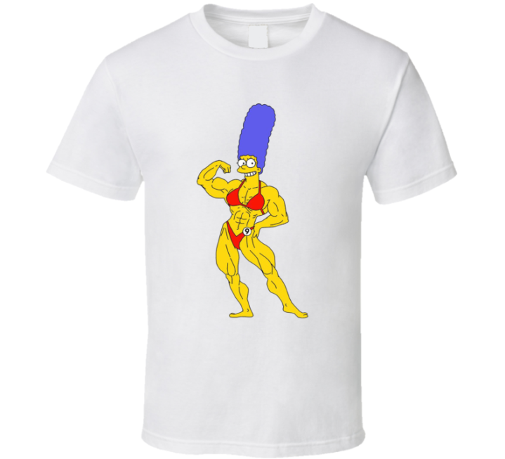 Marge The Bodybuilder Simpsons Gym T Shirt