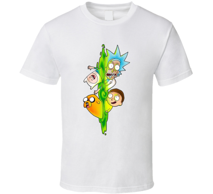 Rick And Morty Adventure Time Portal Parody T Shirt