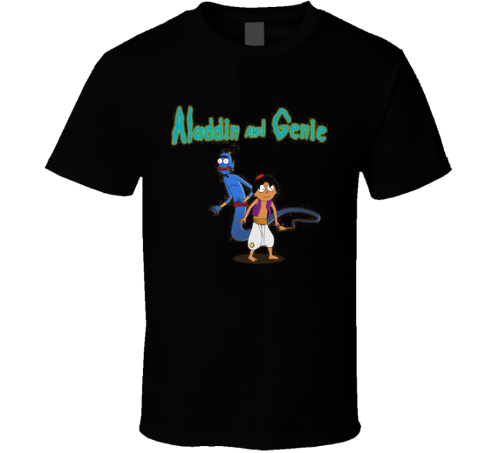 Aladdin And Genie Rick Morty Parody T Shirt