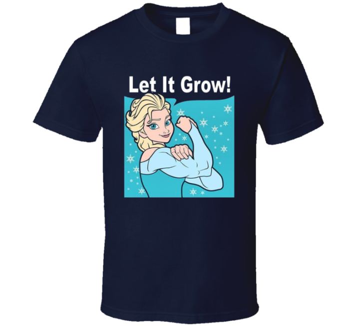 Let It Grow Elsa Frozen Bodybuilding Gym T Shirt