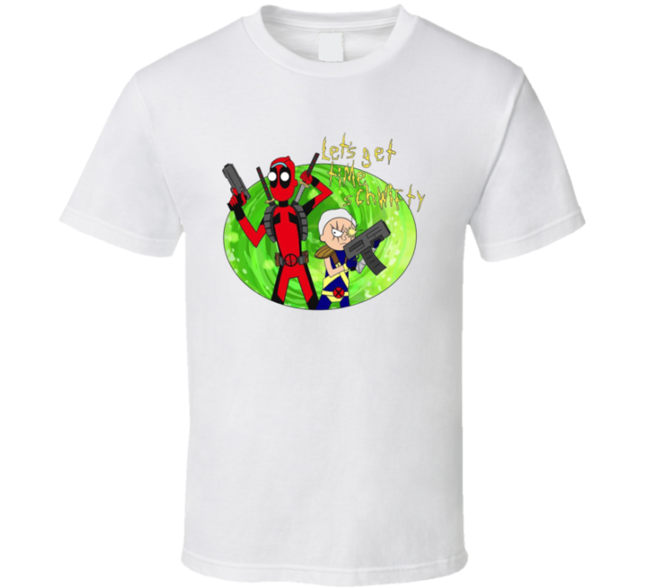 Time Schwifty Rick And Morty Deadpool Cable Parody T Shirt