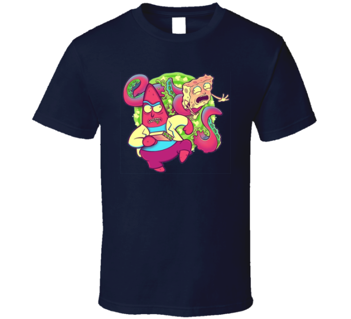 Rick And Morty Spongebob Parody T Shirt