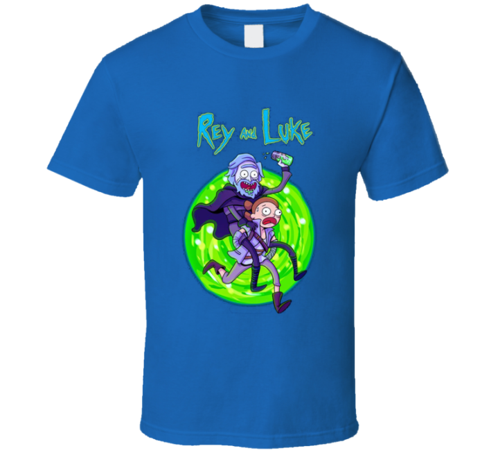 Rey And Luke Rick Morty Parody T Shirt