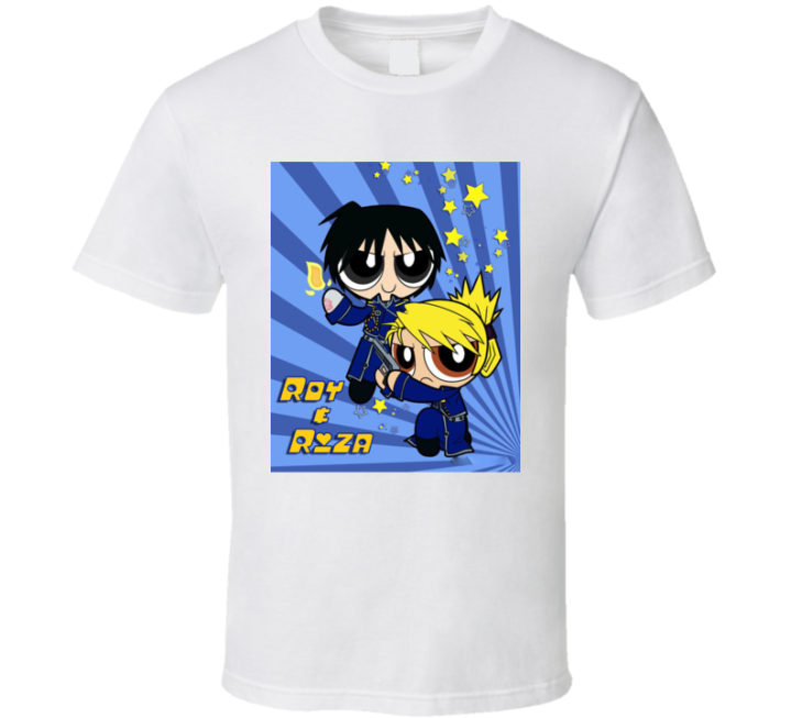 Roy And Riza Power Puff Girls Fullmetal Parody T Shirt