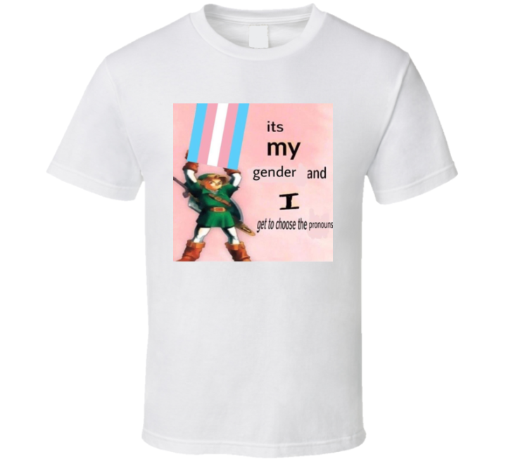 It's My Gender Pronouns Zelda Trans Meme T Shirt