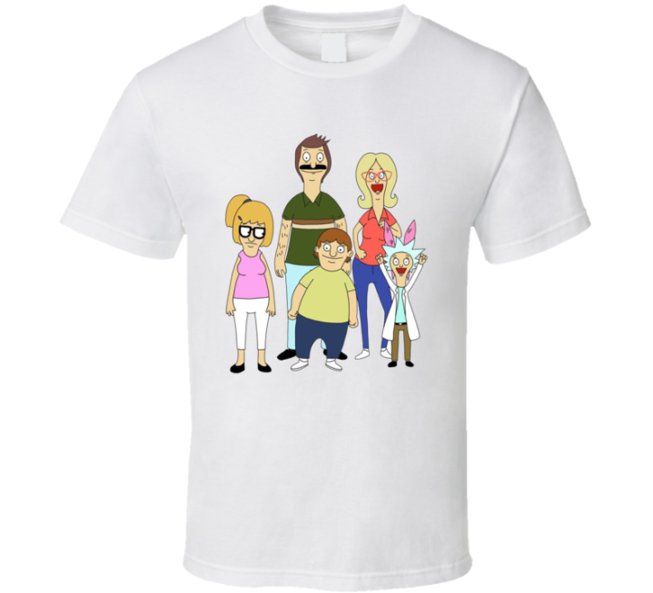 Bob's Burgers Rick And Morty Family Parody T Shirt