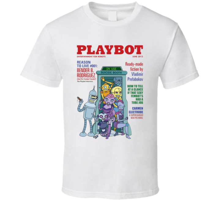 Playbot Playboy Futurama Parody T Shirt