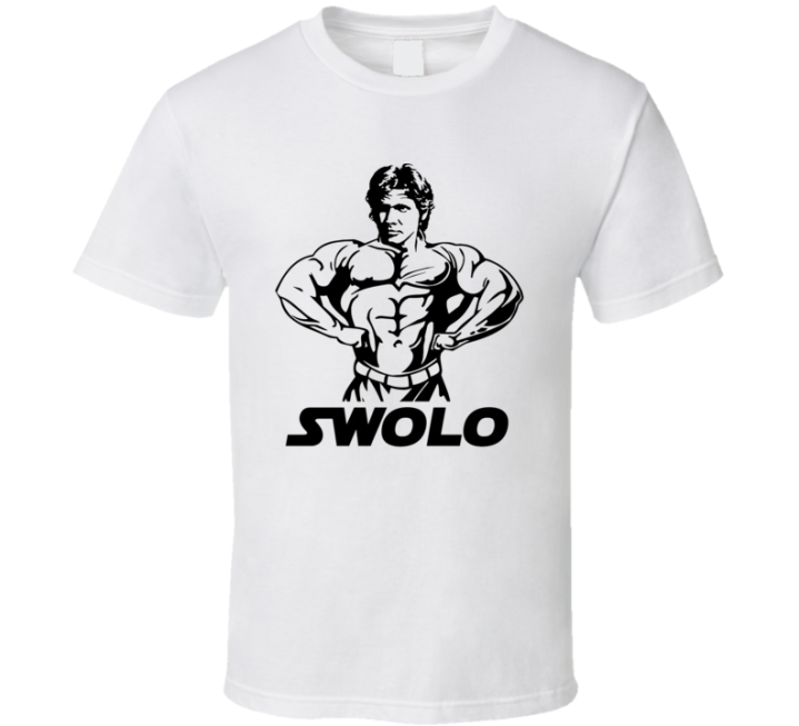 Han Swolo Solo Star Wars Gym Workout Bodybuilding T Shirt