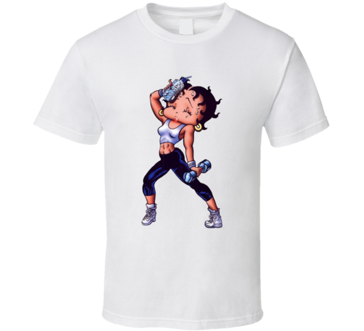 Betty Boop Exercise Gym Workout T Shirt