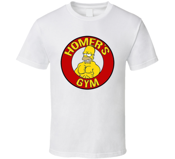 Homer's Gym Simpsons Workout Parody T Shirt