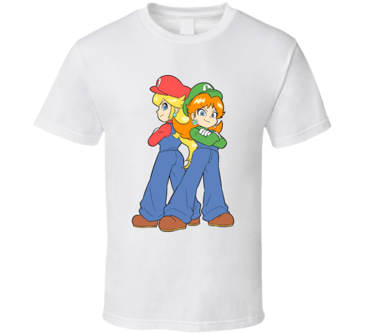 Super Mario Sisters Princess Peach Daisy T Shirt