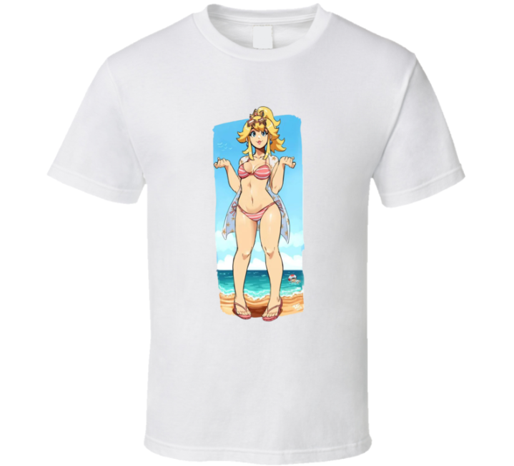 Princess Peach Beach Vacation T Shirt