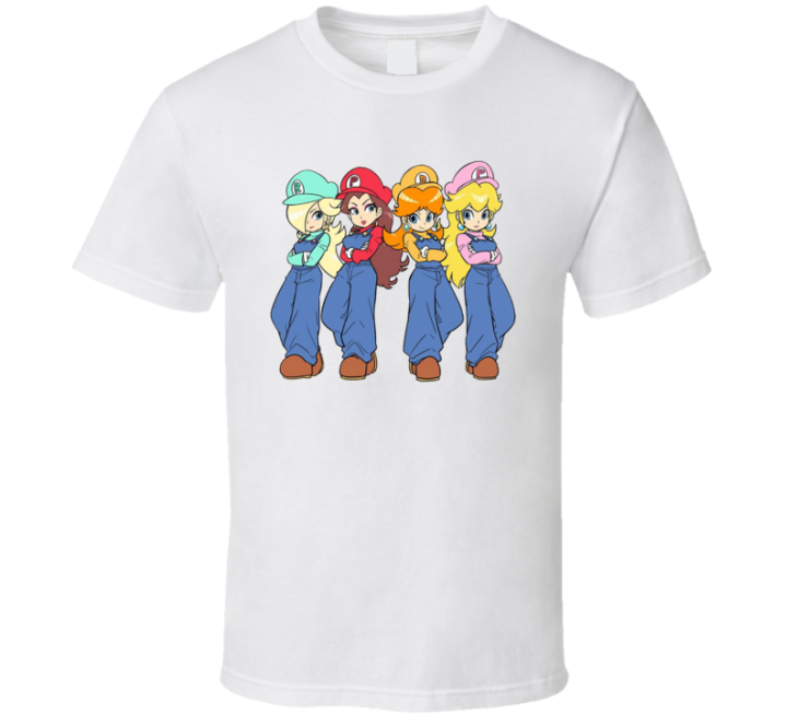 Super Mario Sisters Princess Peach Rosalinadaisy Pauline T Shirt