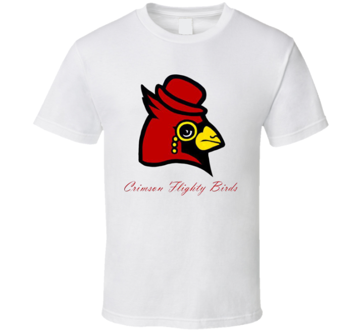 Crimson Flighty Birds Uk British Arizona Cardinals T Shirt