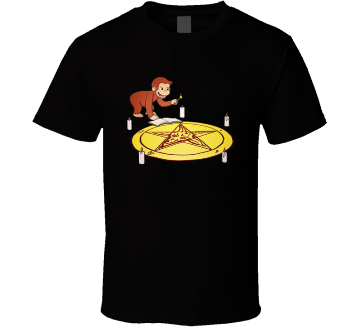 Curious George Summons Satan Cursed Meme T Shirt